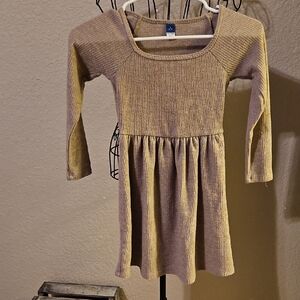 Old Navy Kids Ribbed Dress - Beige